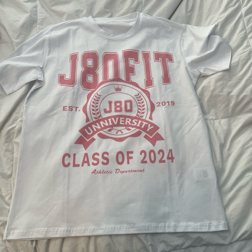 White and Pink DriFit University T-Shirt (x2)